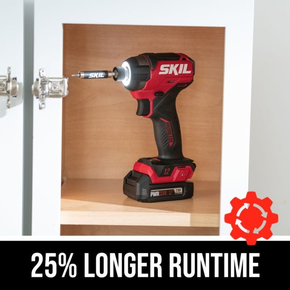 pwr core 12 ブラシレス 12v 1/4 インチ六角インパクトドライバーキット SKIL 8N8T288 ツール