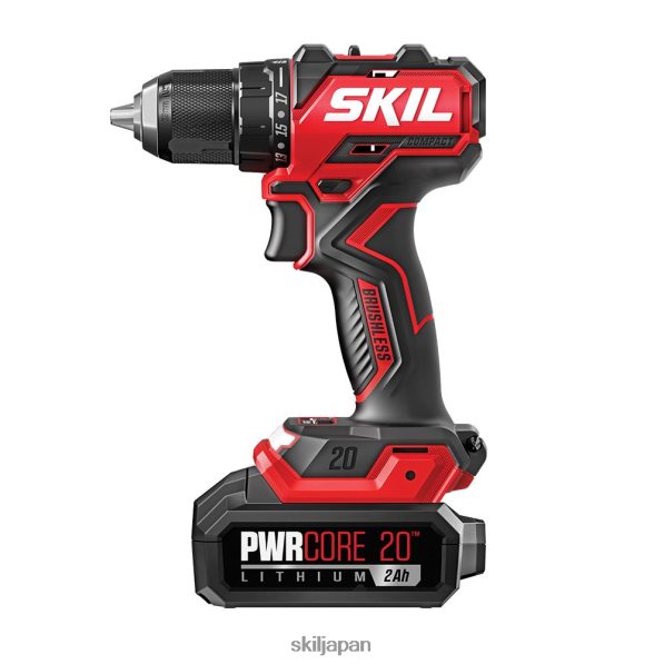 pwr core 20 ブラシレス 20v 1/2 インチ コンパクト ドリル ドライバー キット SKIL 8N8T2810 ツール