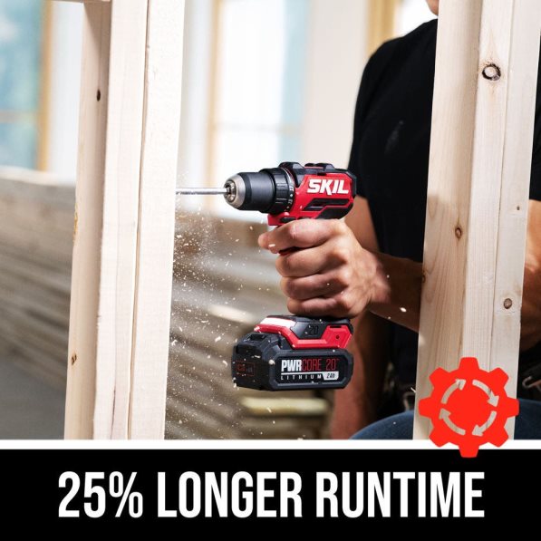 pwr core 20 ブラシレス 20v 1/2 インチ コンパクト ドリル ドライバー キット SKIL 8N8T2810 ツール