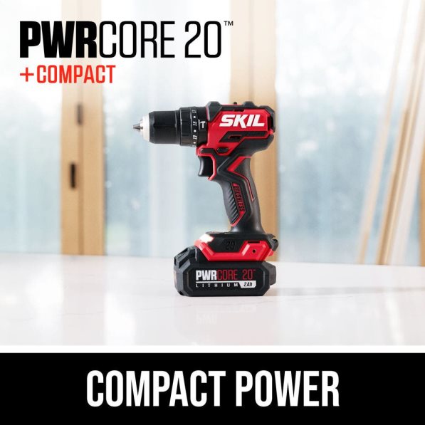 pwr core 20 ブラシレス 20v 1/2 インチ コンパクト ハンマー ドリル キット SKIL 8N8T2812 ツール