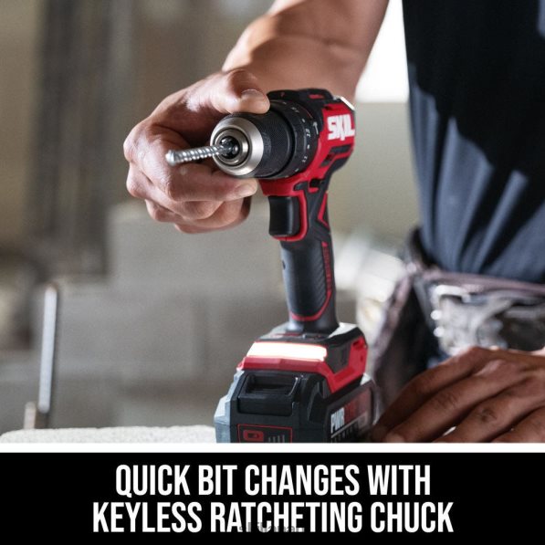 pwr core 20 ブラシレス 20v 1/2 インチ コンパクト ハンマー ドリル キット SKIL 8N8T2812 ツール