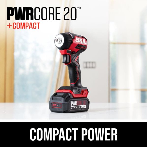 pwr core 20 ブラシレス 20v 3/8 インチ コンパクト インパクト レンチ キット SKIL 8N8T2815 ツール